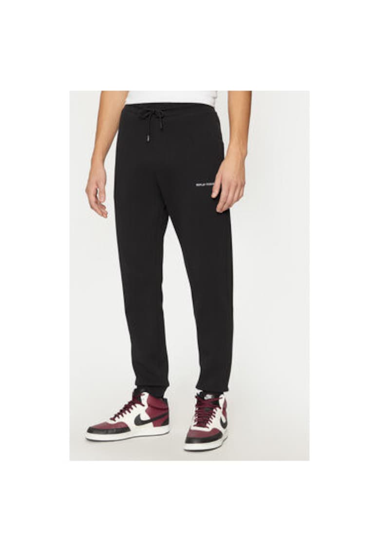 Pantaloni barbati - 304399985 - Poliester - Negru - Negru