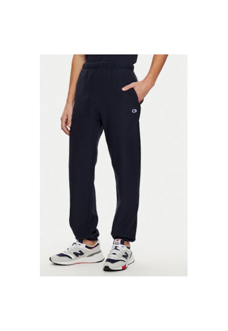 Pantaloni barbati - 304700569 - Bumbac - Albastru