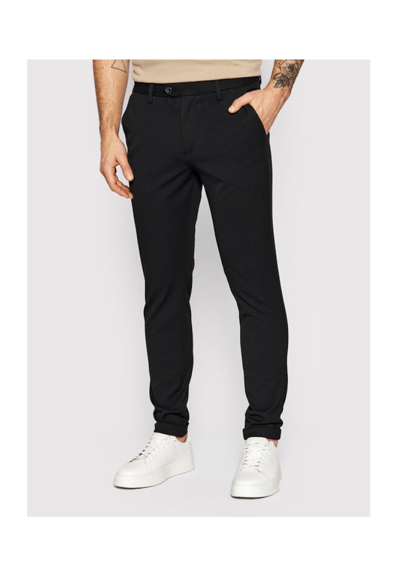 Pantaloni barbati - 300066485 - Poliester/Viscoza - Negru - Negru