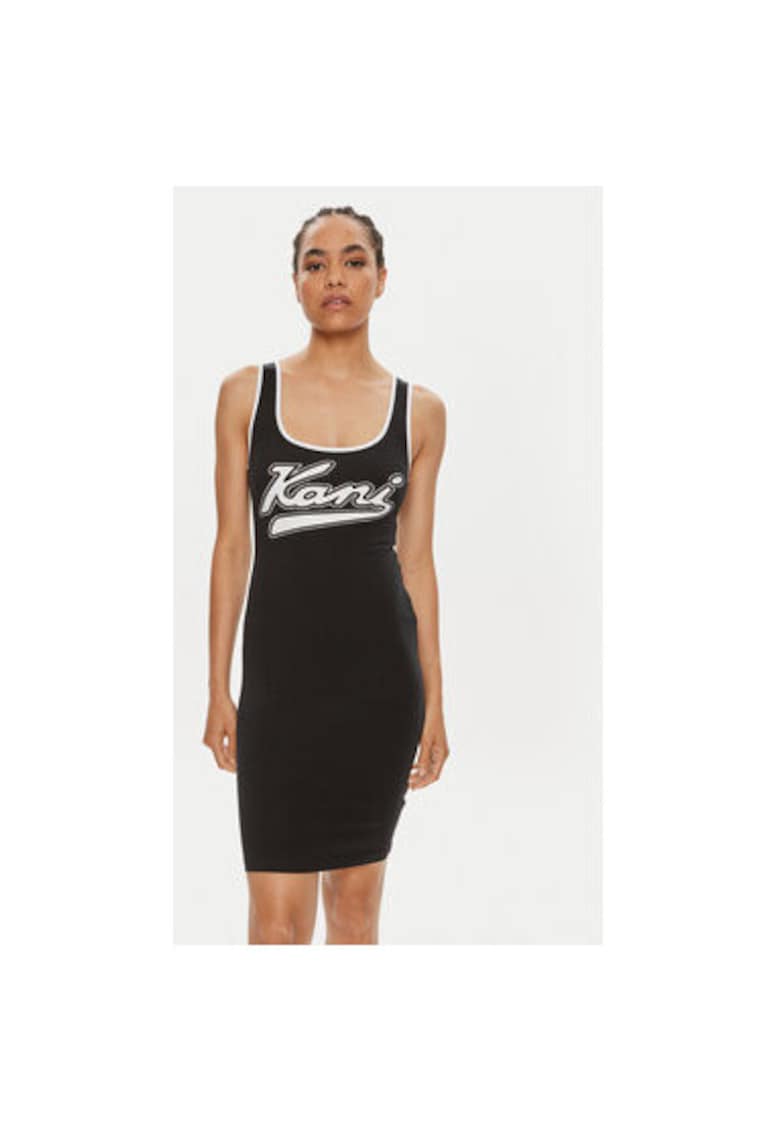 Rochie cambrata cu imprimeu logo