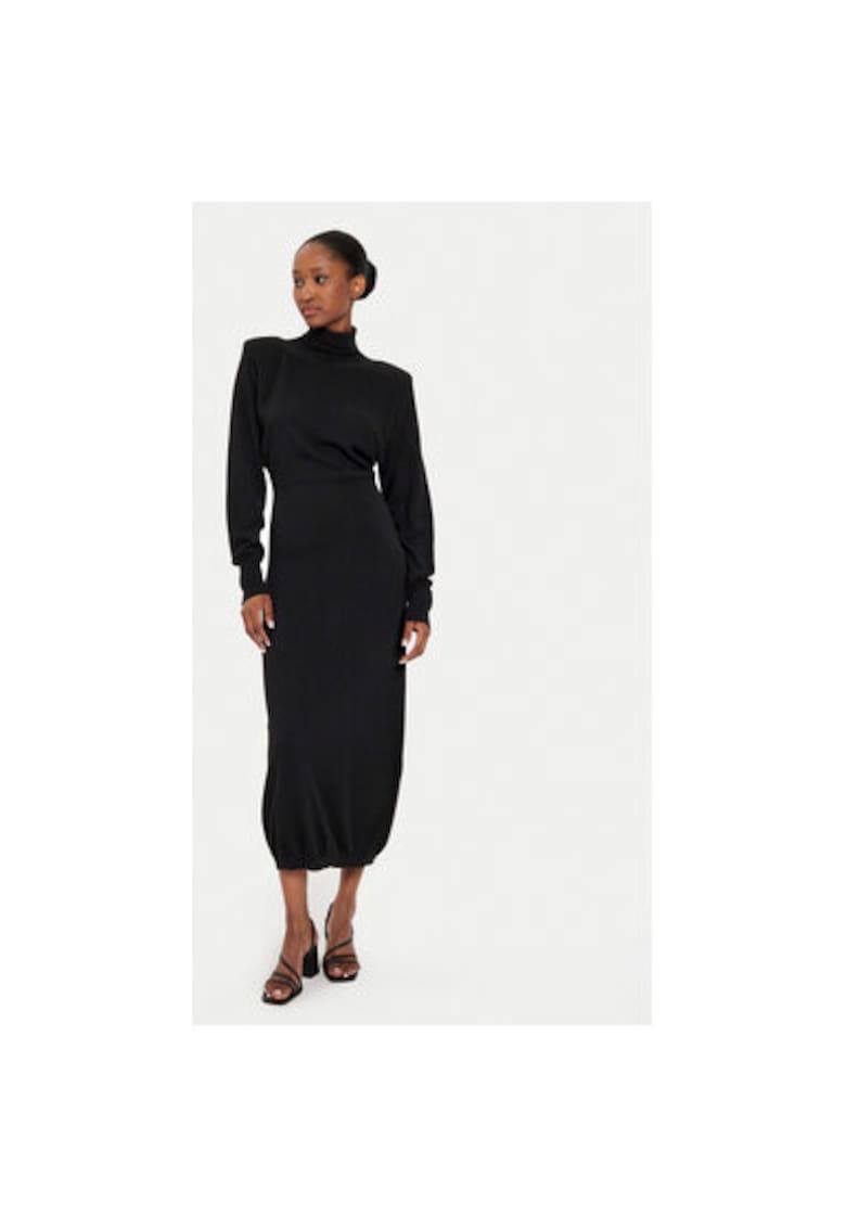 Rochie dama - 304638398 - Viscoza/Lana/Poliamida - One Size INTL - Negru