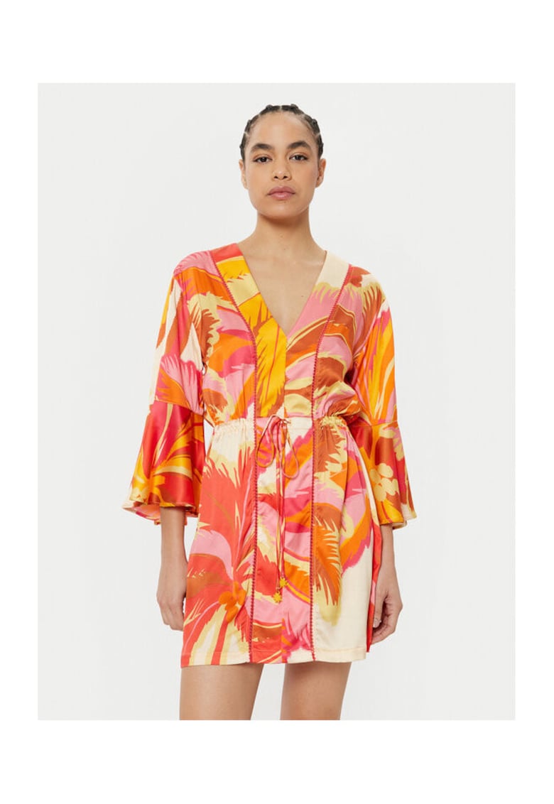 Rochie dama - 305166265 - Viscoza - Portocaliu - Portocaliu