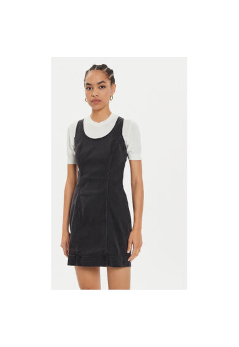Rochie dama - 304285127 - Bumbac/Poliester - Negru