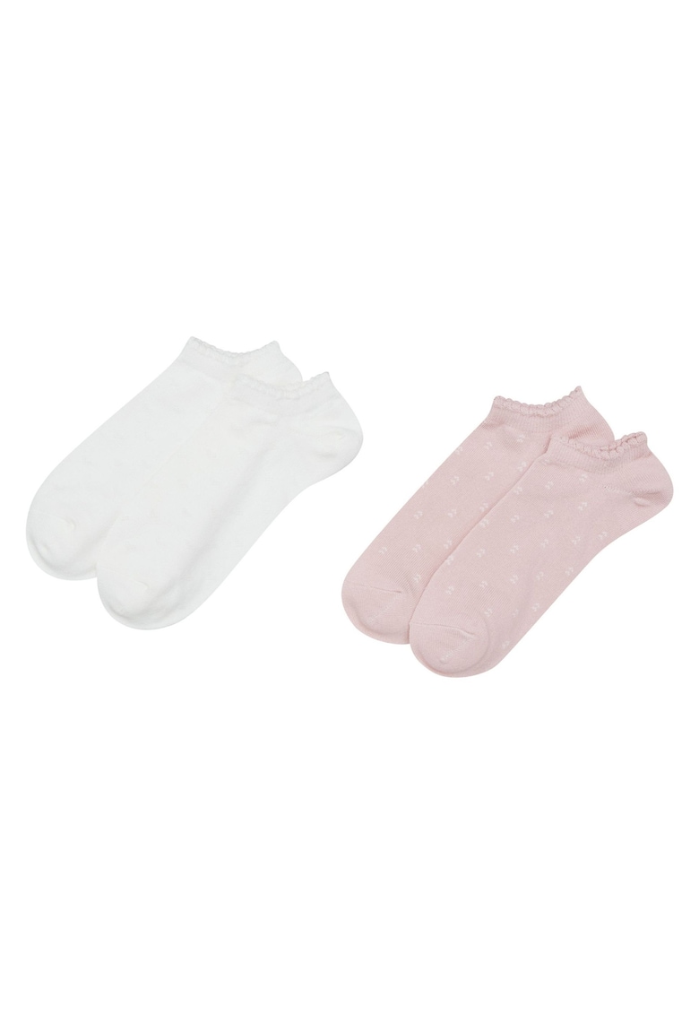 Sosete dama Nydia set de 2 perechi roz murdar - alb crem Sosete dama Nydia set de 2 perechi roz murdar - alb crem