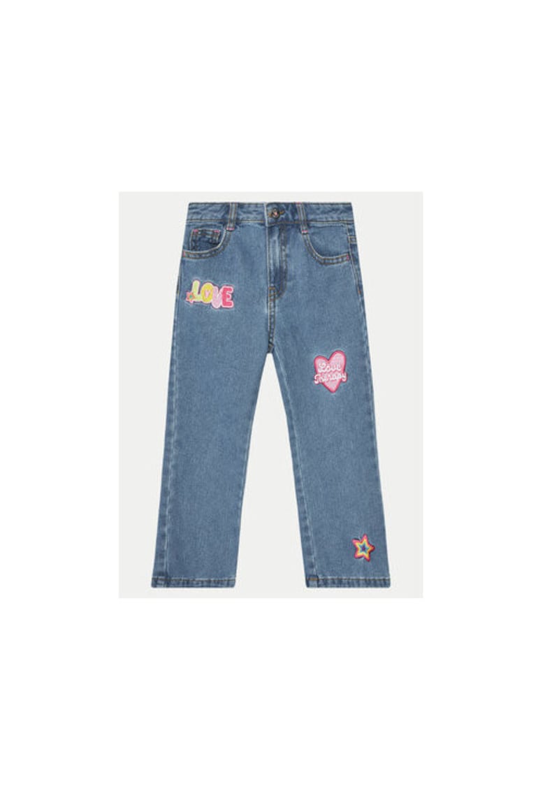 Blugi fete - 304548222 - Bumbac - Albastru - Albastru