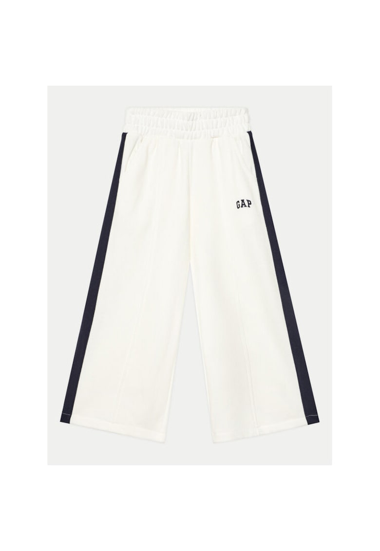 Pantaloni fete - 305289827 - Bumbac/Poliester reciclat - 134 CM - Alb