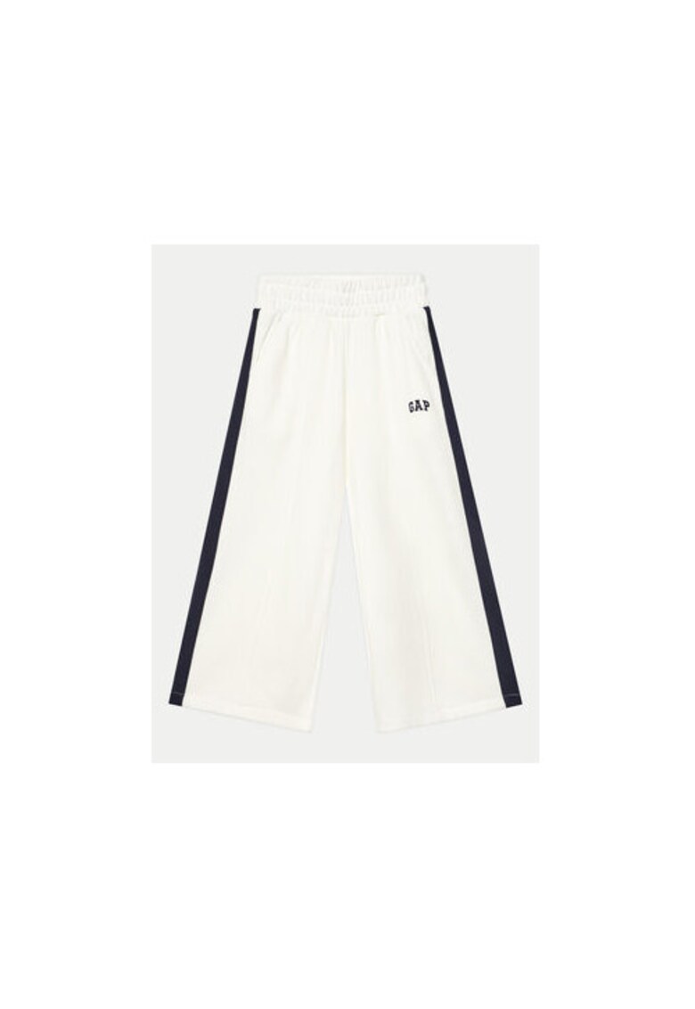 Pantaloni fete - 305289827 - Bumbac/Poliester reciclat - 134 CM - Alb