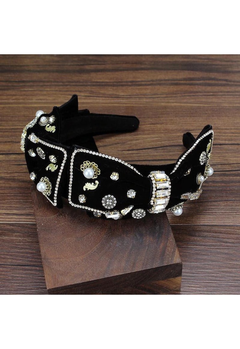 Bentita neagra - cu nod si funde cu pietre - Bened C1 - Bentita neagra - cu nod si funde cu pietre - Bened C1 -