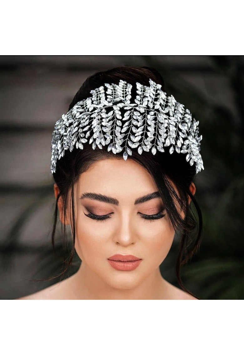 Accesoriu de par - argintiu - cu pietre - Sivan C5 -