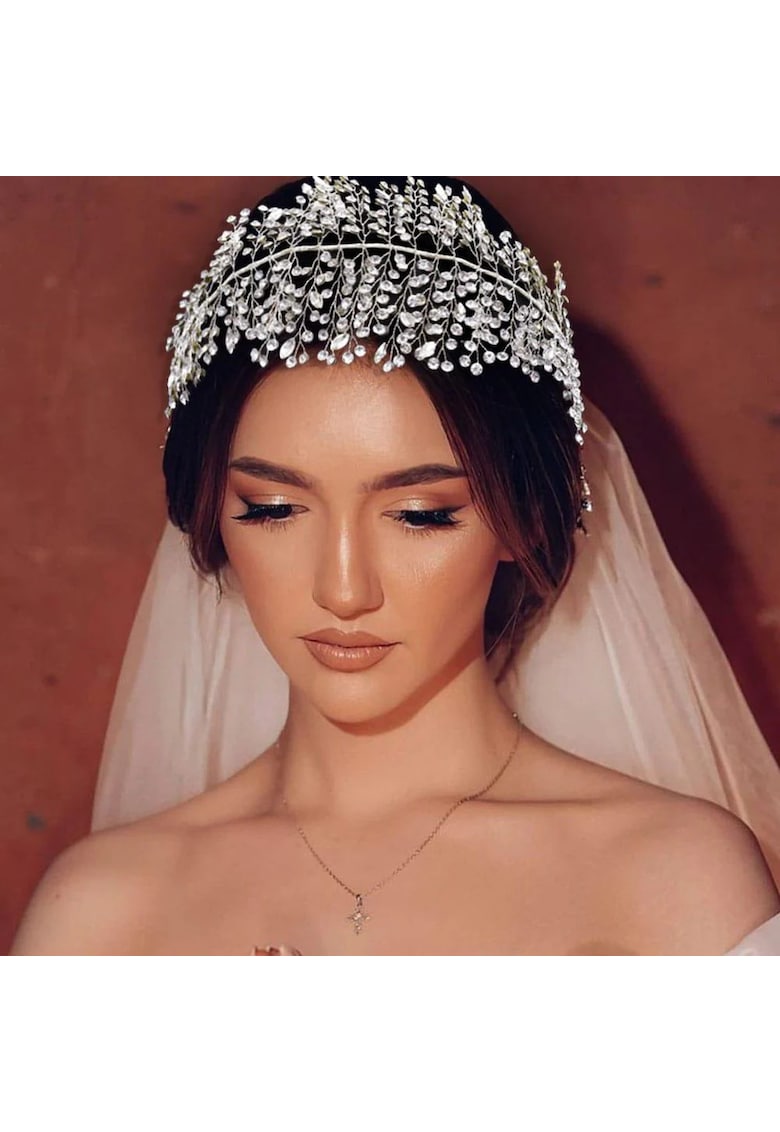 Accesoriu de par - argintiu - cu pietre - Silvana C5 -