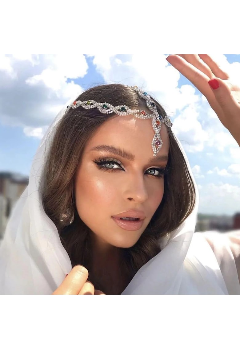 Accesoriu de cap - argintiu - cu pietre - Alona C21 -