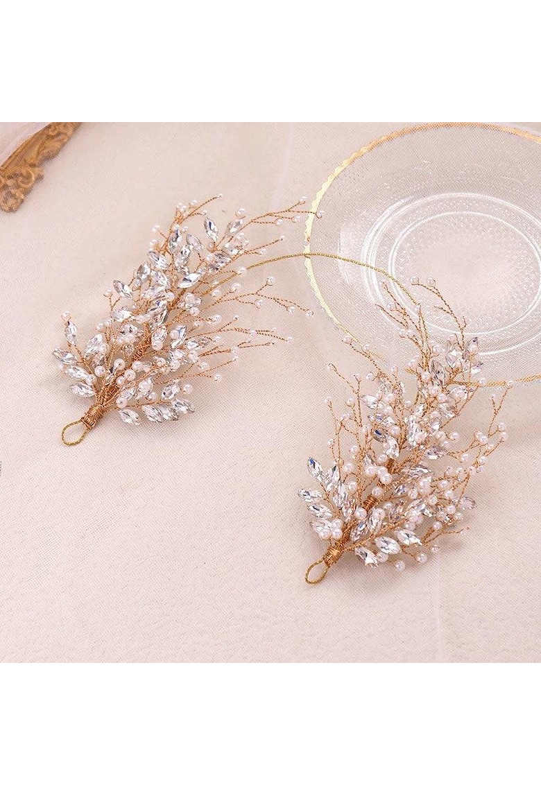 Coronita aurie - modelatoare - cu perle si pietre - Elsemaria C15 -