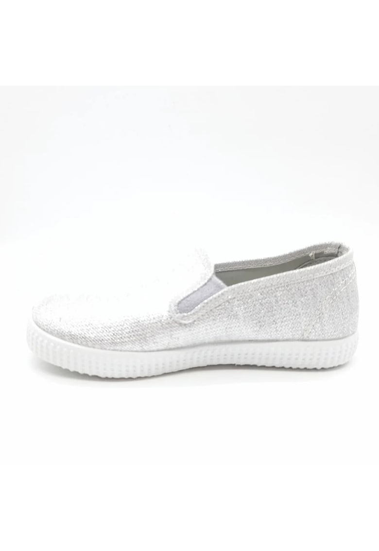 Tenisi Slip-On Fetite -  Parfumati - Flexibili - Argintii - 57013-26