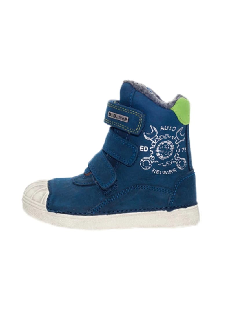 Ghete lungi tip tenisi -  cu scai - albastre - 043-508 - 30 - Albastru