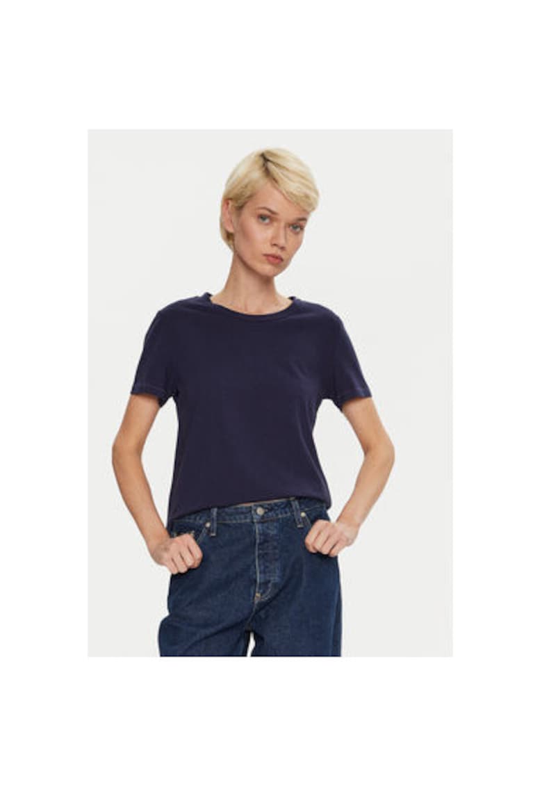 Tricou dama -  304454554 - Bumbac organic - 2XS INTL - Albastru