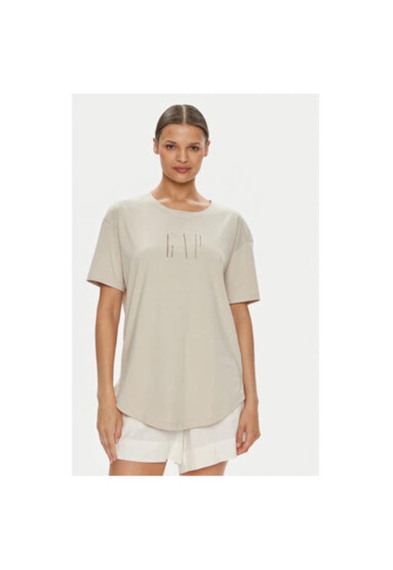 Tricou dama - 304508592 - Bumbac - Bej