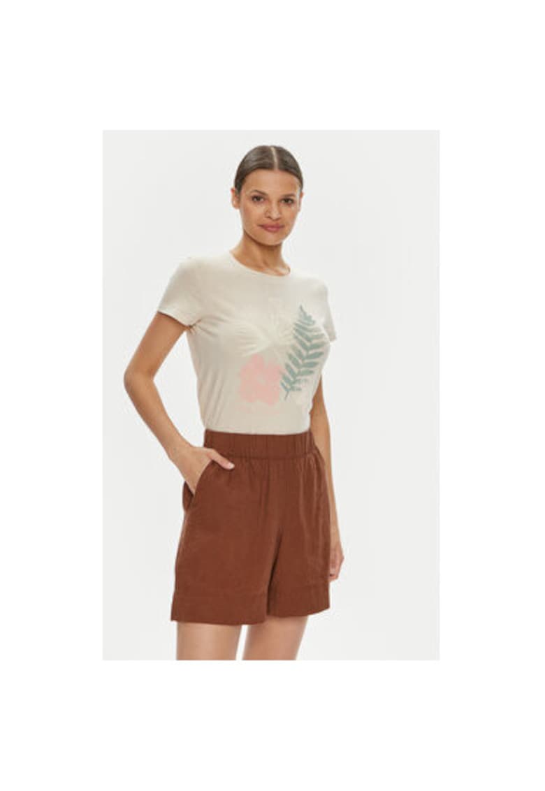 Tricou dama - 304508684 - Bumbac/Poliester - Bej