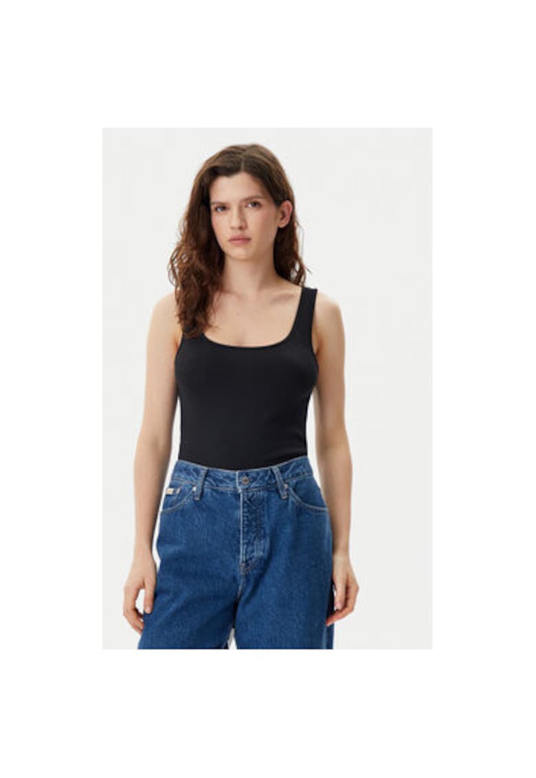 Tricou dama - 305290069 - Bumbac/Modal - Negru