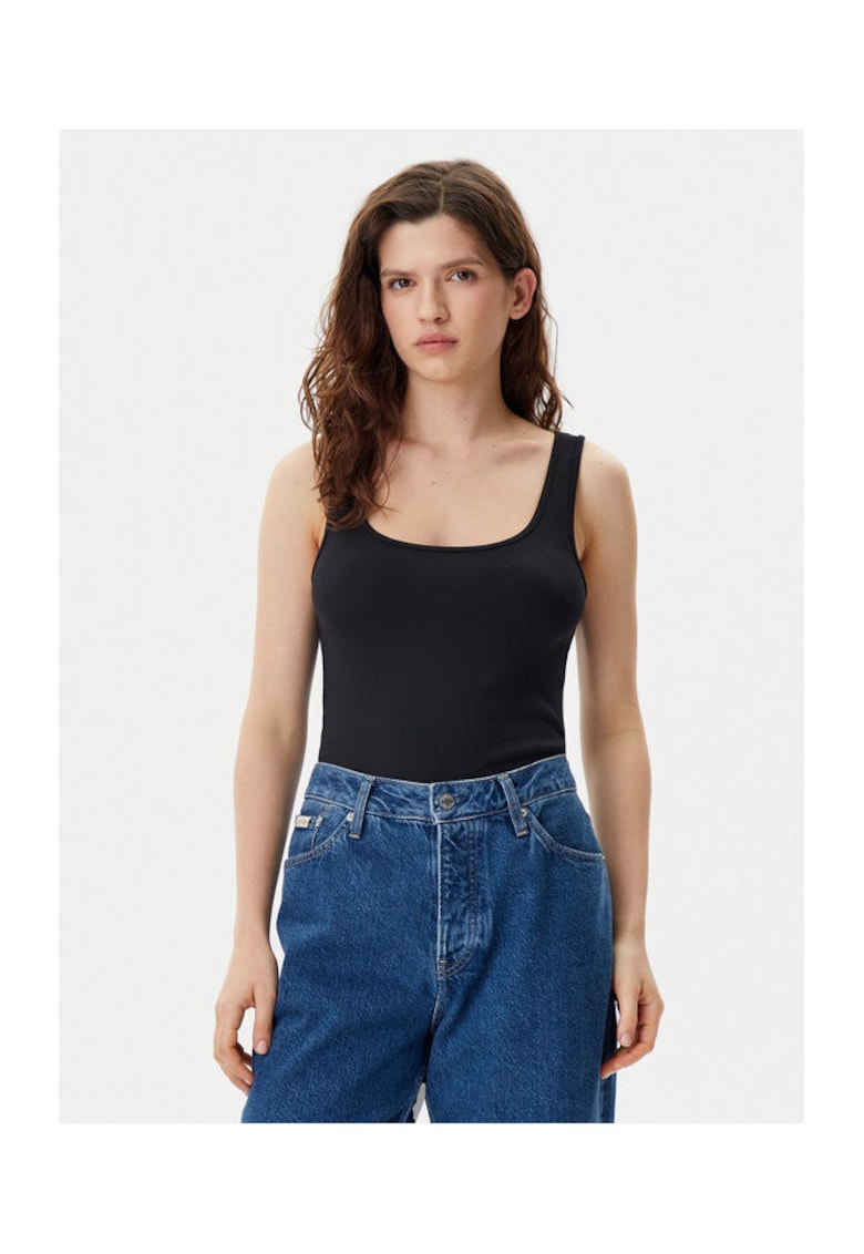 Tricou dama - 305290069 - Bumbac/Modal - Negru - Negru