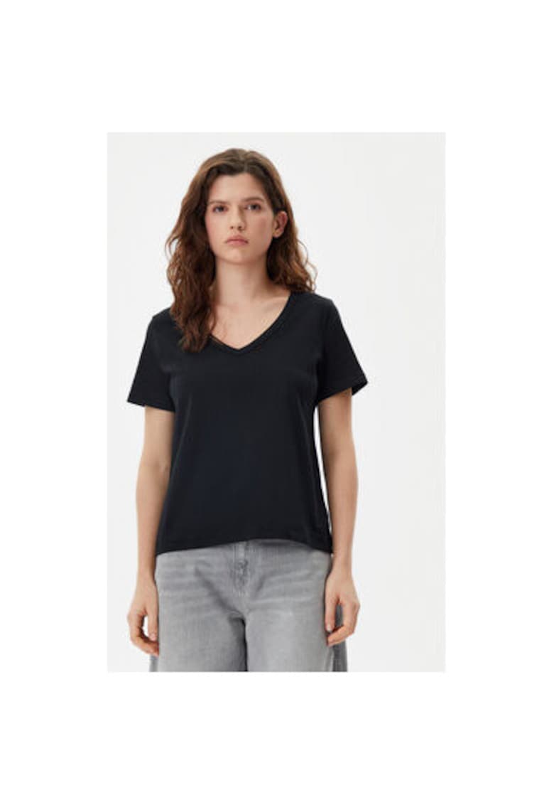 Tricou dama - 305290663 - Bumbac organic - Negru