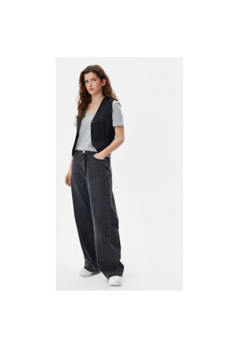 Tricou dama - 305290649 - Bumbac organic - Gri