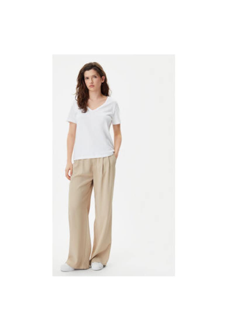 Tricou dama - 305290656 - Bumbac organic - Alb