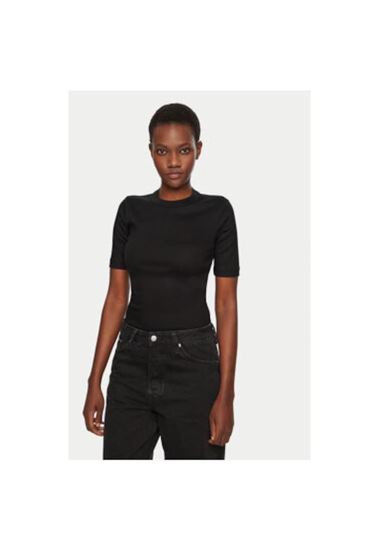 Tricou dama - 305031433 - Bumbac organic - Negru