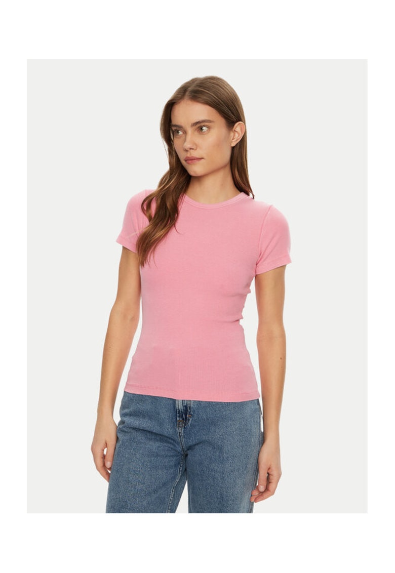 Tricou dama - 304703065 - Bumbac - Roz - Roz