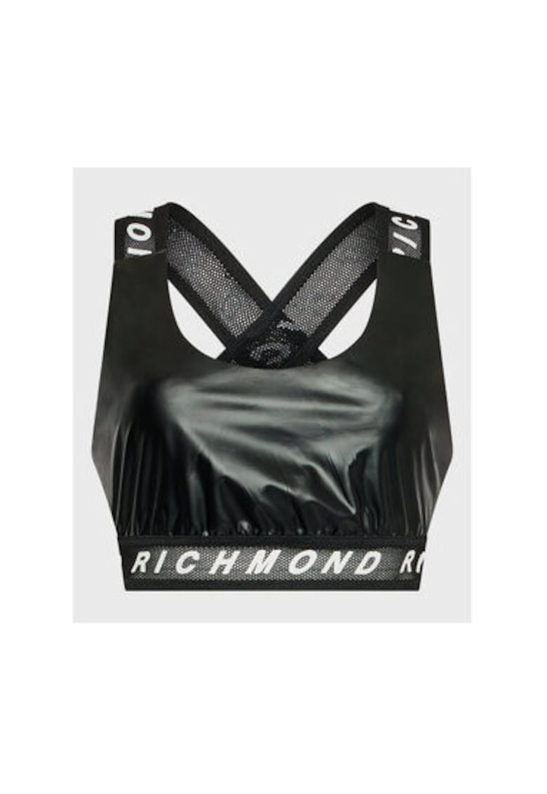 Tricou dama - 300670811 - Piele ecologica - M INTL - Negru