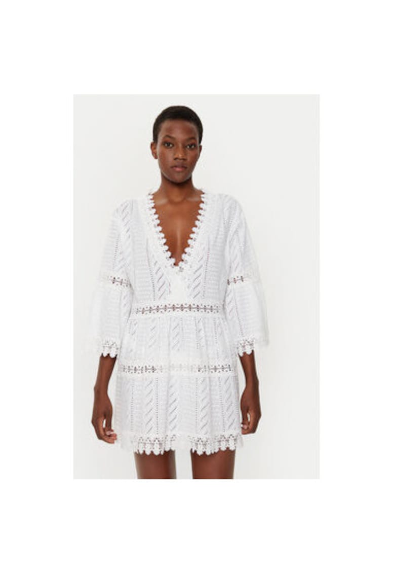 Rochie dama - 305150769 - Bumbac - Alb Rochie dama - 305150769 - Bumbac - Alb