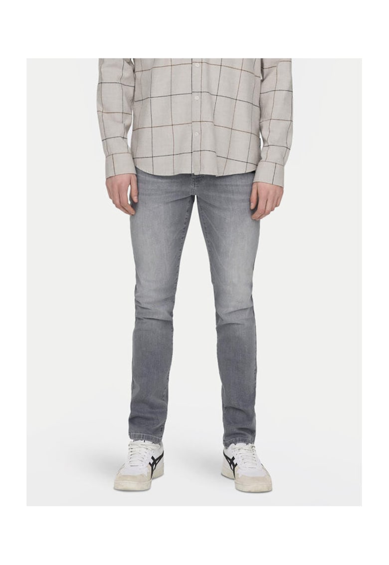 Blugi barbati - 303460891 - Bumbac - 45679 - Gri