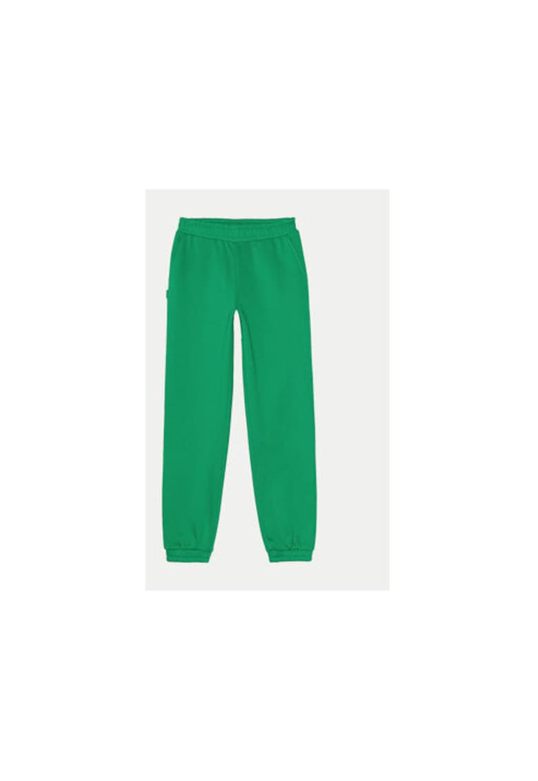 Pantaloni fete - 303943103 - Bumbac/Poliester - Verde - Verde
