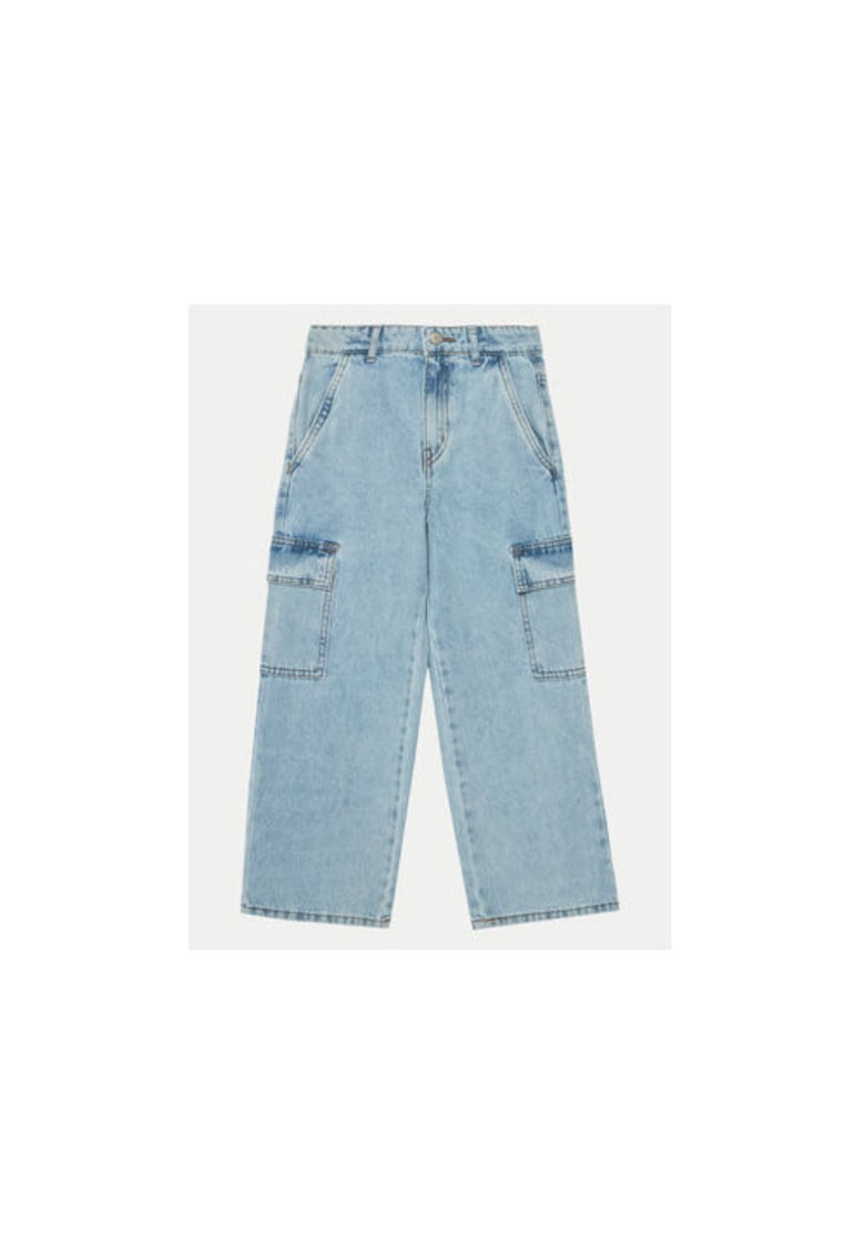 Pantaloni fete - 304718250 - Bumbac/Poliester - Albastru Pantaloni fete - 304718250 - Bumbac/Poliester - Albastru