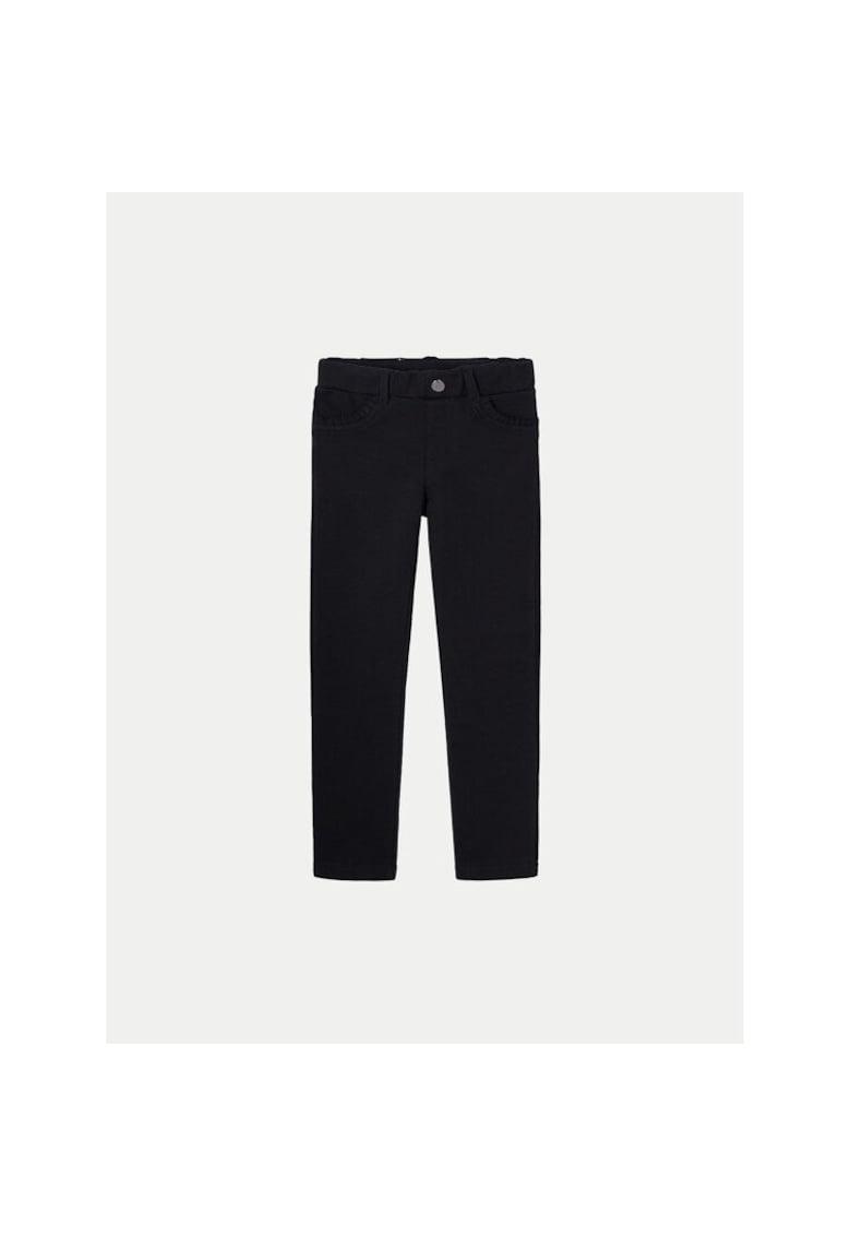 Pantaloni fete - 304327858 - Bumbac - Negru - Negru