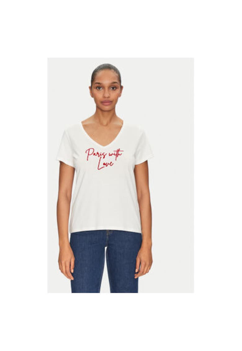 Tricou dama - 305252951 - Modal/Bumbac - Alb - Alb