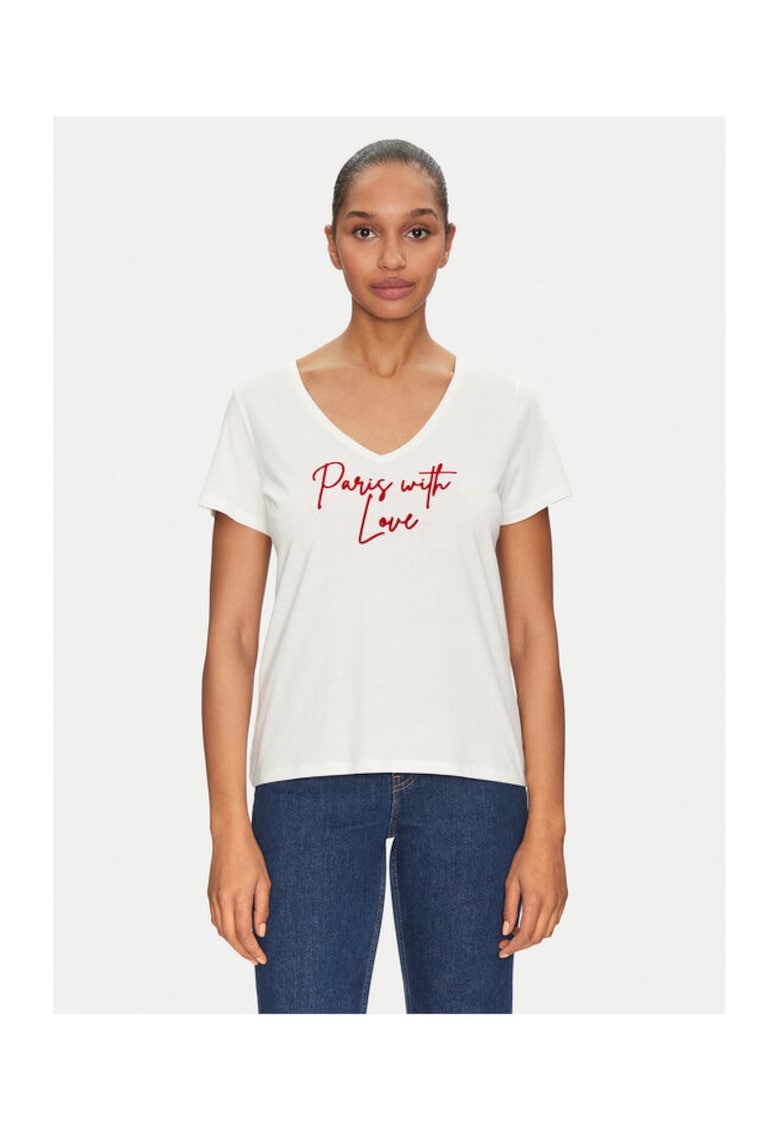 Tricou dama - 305252951 - Modal/Bumbac - Alb - Alb
