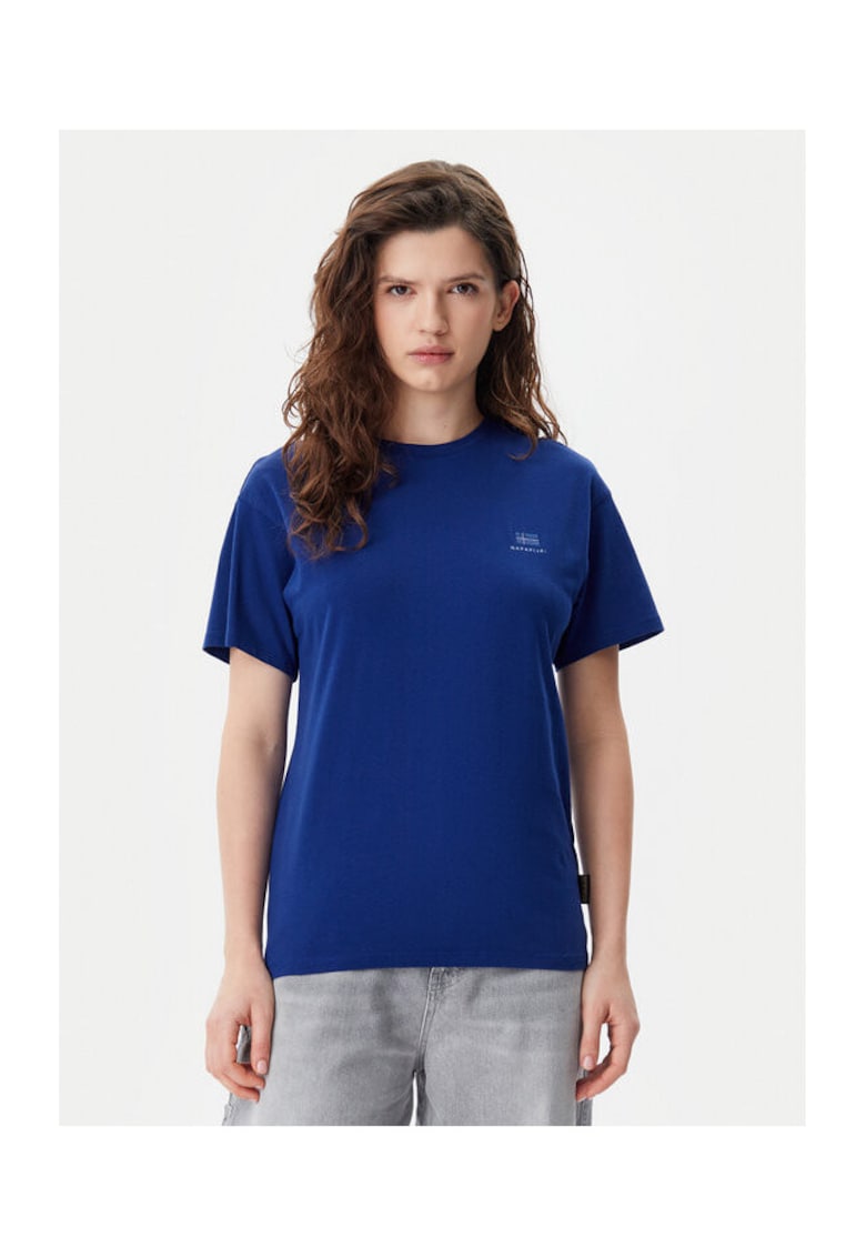 Tricou dama - 305332127 - Bumbac - Albastru - Albastru