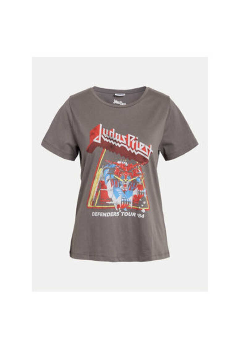 Tricou dama - 304534959 - Bumbac organic - Gri - Gri