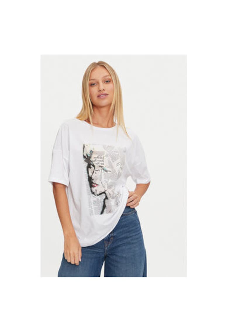 Tricou dama -  304736308 - Bumbac organic - Alb