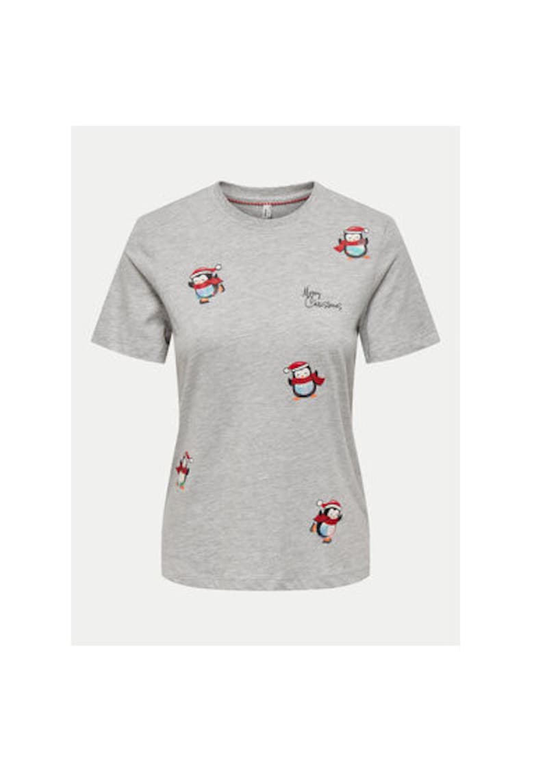 Tricou dama -  304494437 - Bumbac - Gri