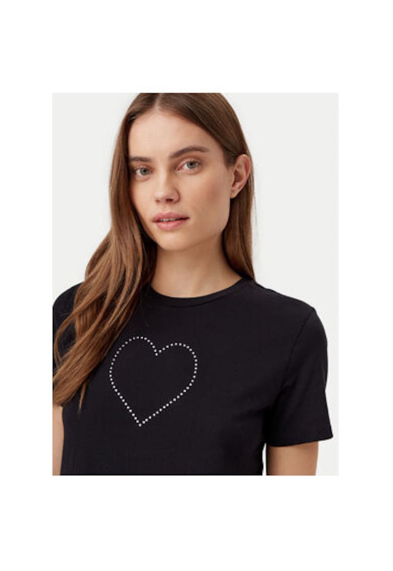 Tricou dama - 304928871 - Bumbac organic - Negru