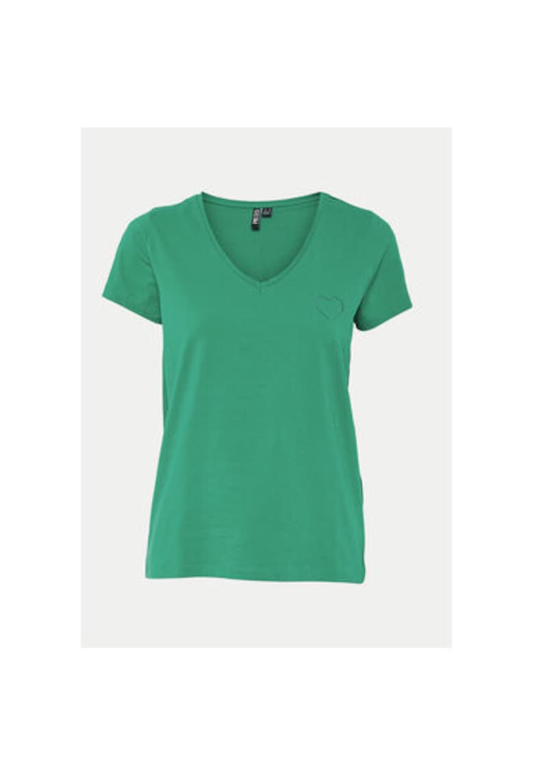 Pieces Tricou dama - 304915192 - Bumbac - Verde - Verde