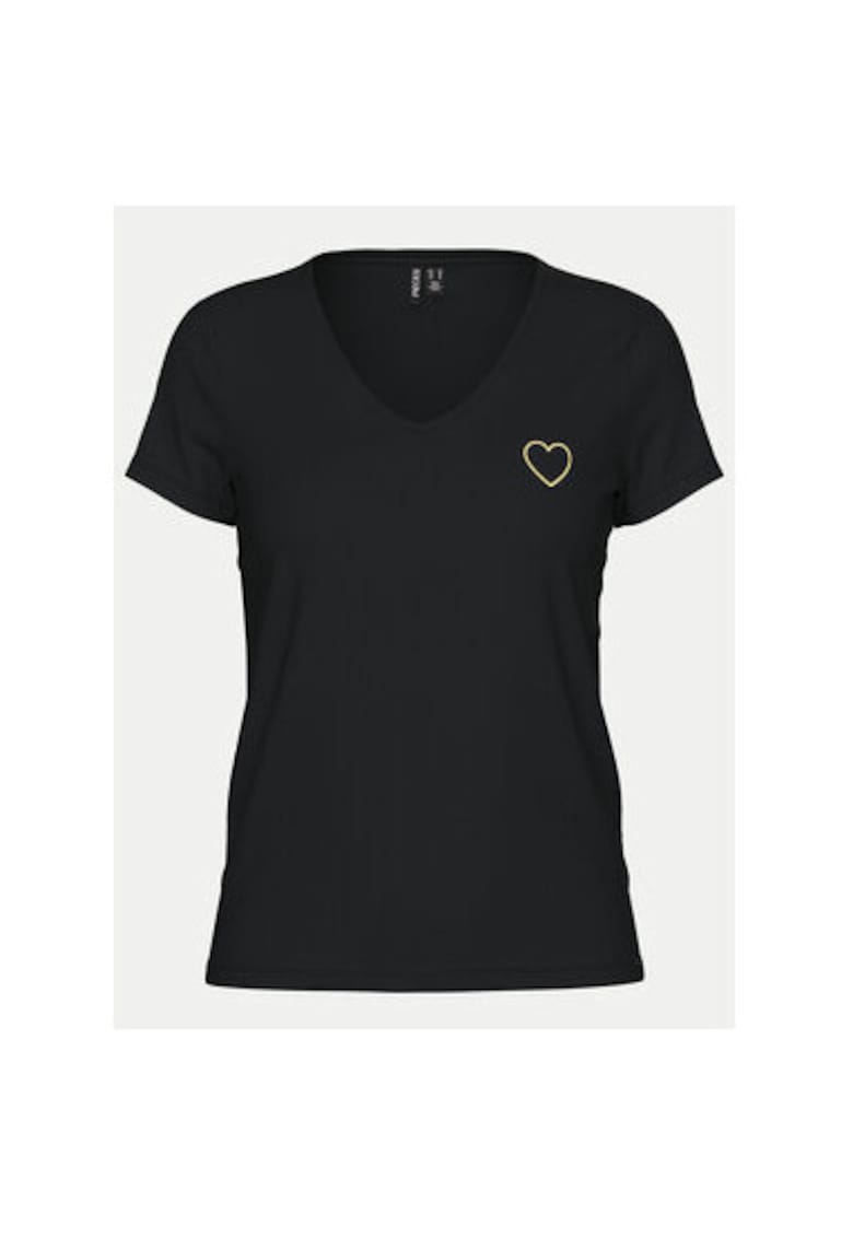 Tricou dama - 304915185 - Bumbac organic - Negru