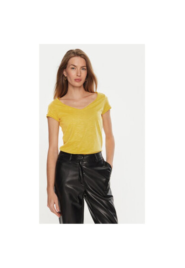 Tricou dama - 304280290 - Modal/Bumbac - Galben