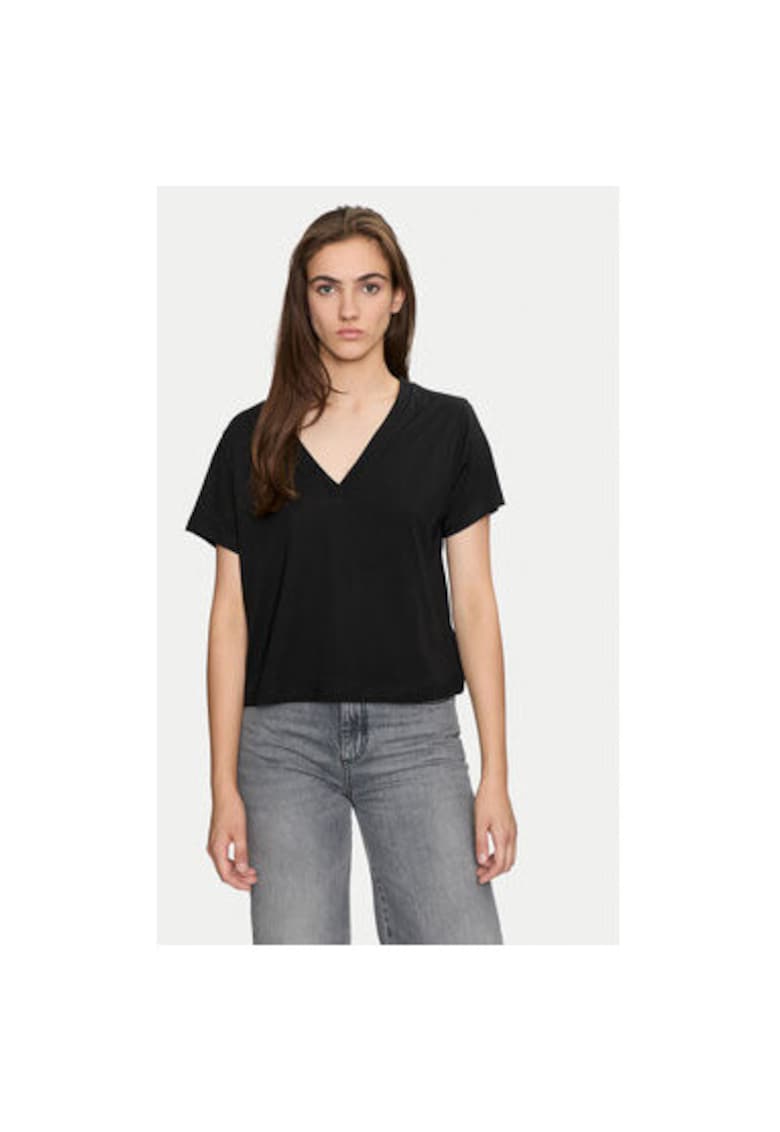 Tricou dama - 304280276 - Modal/Bumbac - Negru Tricou dama - 304280276 - Modal/Bumbac - Negru
