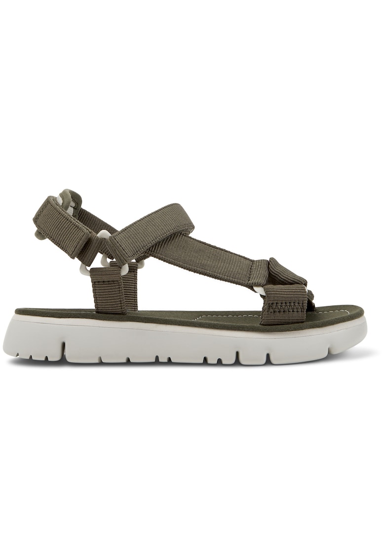 Sandale cu velcro si talpa plata - Verde