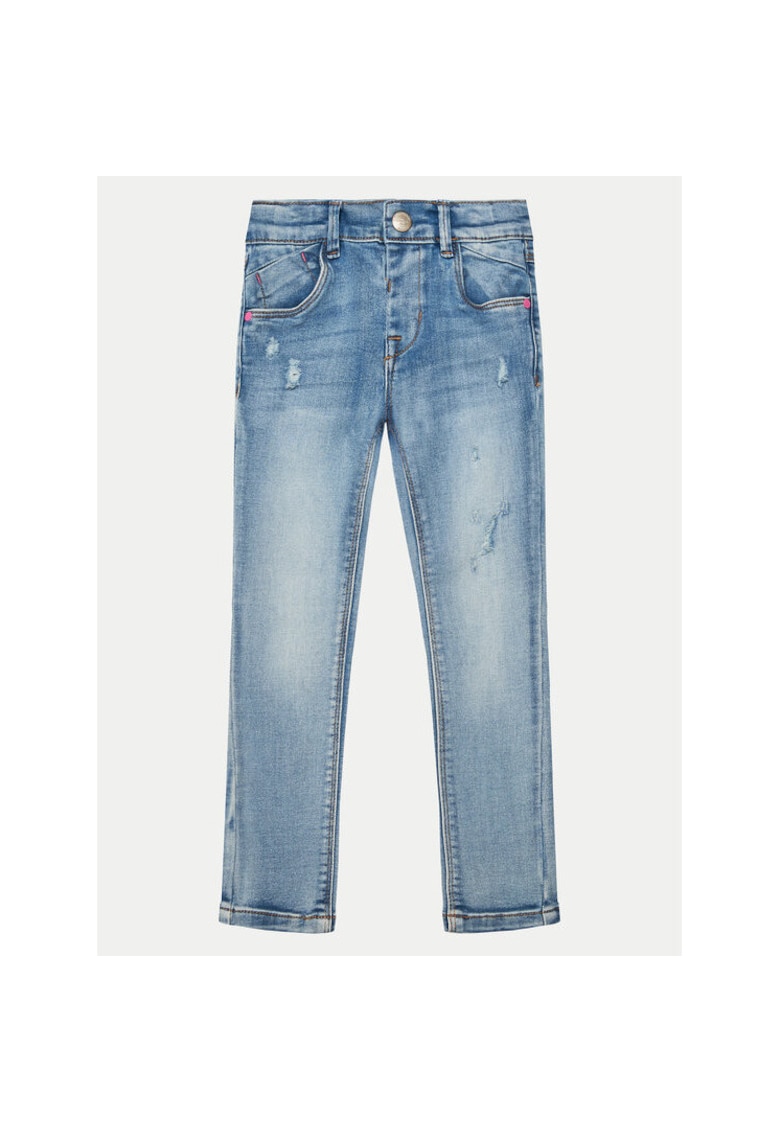 Pantaloni fete - 304718434 - Bumbac/Poliester - Albastru - Albastru