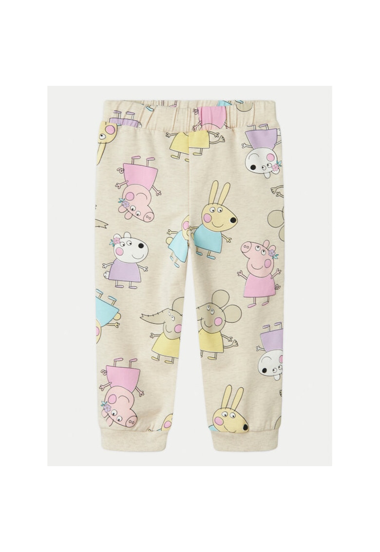 Pantaloni fete - 304937385 - Bumbac organic - Bej - Bej