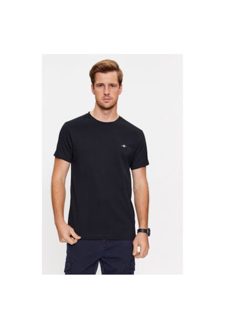 Tricou barbati - 303284336 - Bumbac - Negru - Negru
