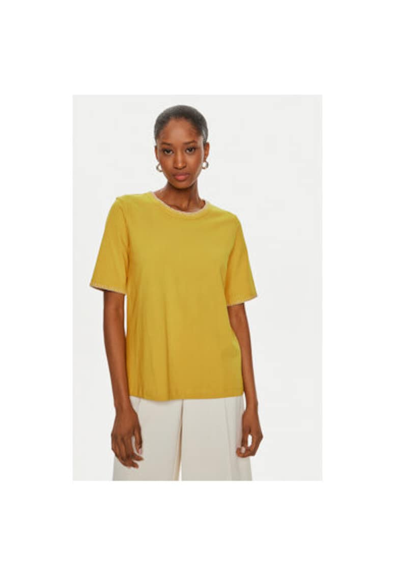 Tricou dama - 303801816 - Bumbac - Galben